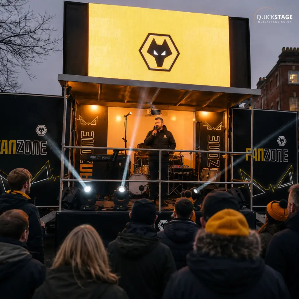 QuickStage in action at the Wolverhampton Wanderers Football Club Fan Zone